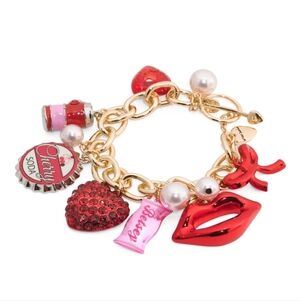 ❤️▪️ Betsey Johnson ▪️Valentines Day 2026 Cherry Soda Love Spell Charm Bracelet
